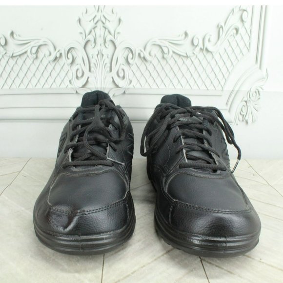 New Balance 674 Black Leather Lace Up Low Top Walking Sneaker Shoes Size 8.5 EE - Picture 9 of 10